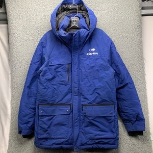 Eider Stella Goose Down‎ Jacket Men’s Size L Blue Insulated Winter Puffer Coat